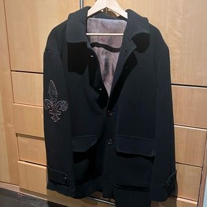 Howe wool  pea coat . Satin lined